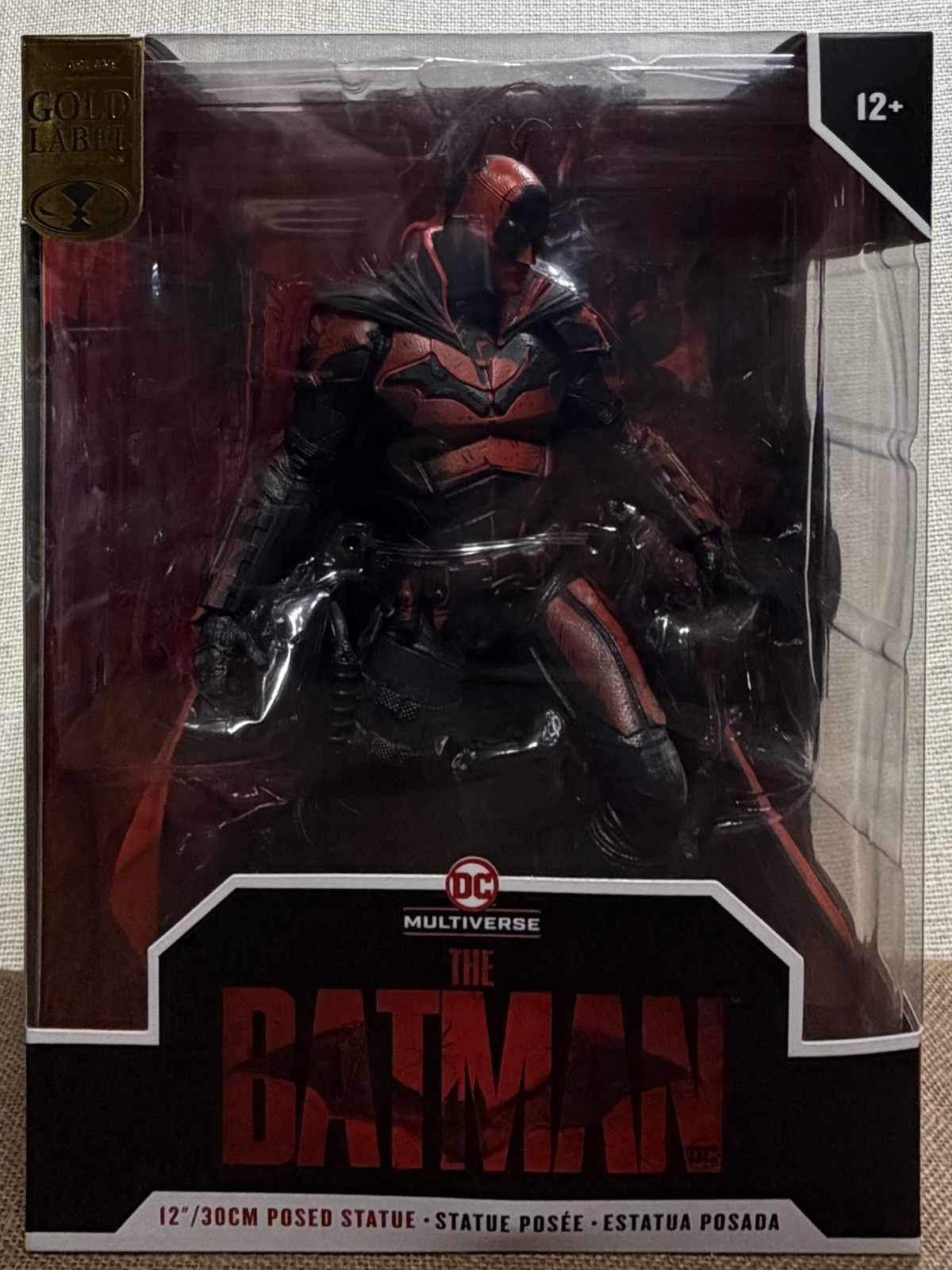 Batman GOLD LABEL COLLECTION Red Black 12" Posed Statue DC Multiverse BRAND NEW