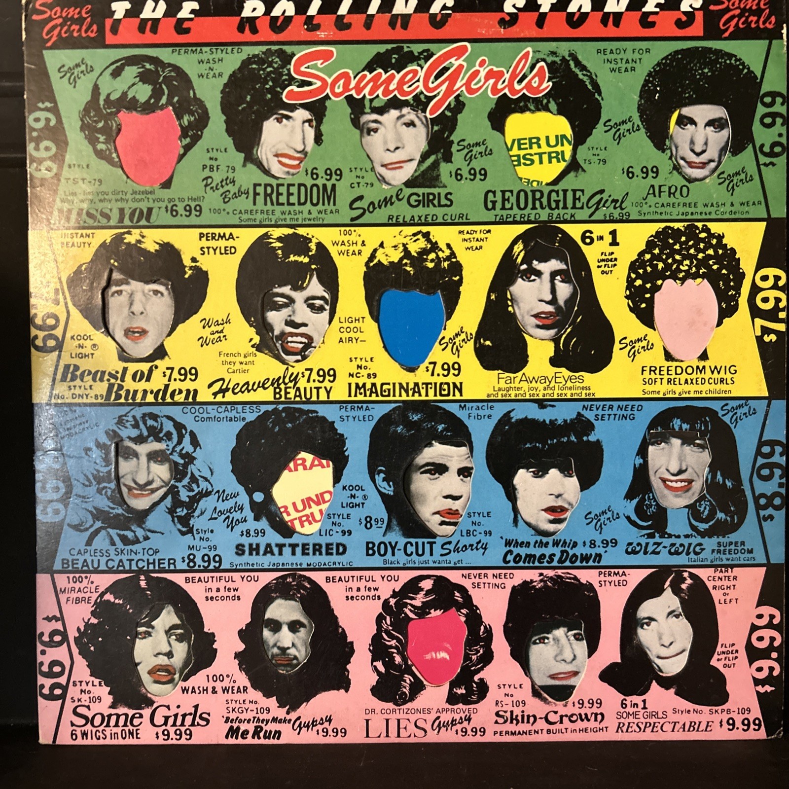 ROLLING STONES - Some Girls COC-39108 LP Die-Cut Cover Miss You Vinyl Record