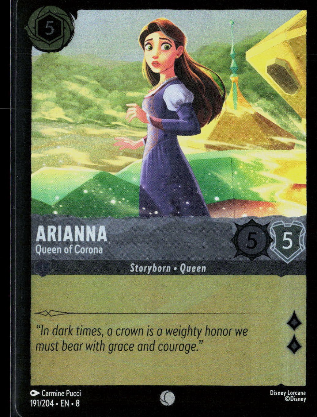 Arianna - Queen of Corona 191/204 Common Foil Reign of Jafar Lorcana NM