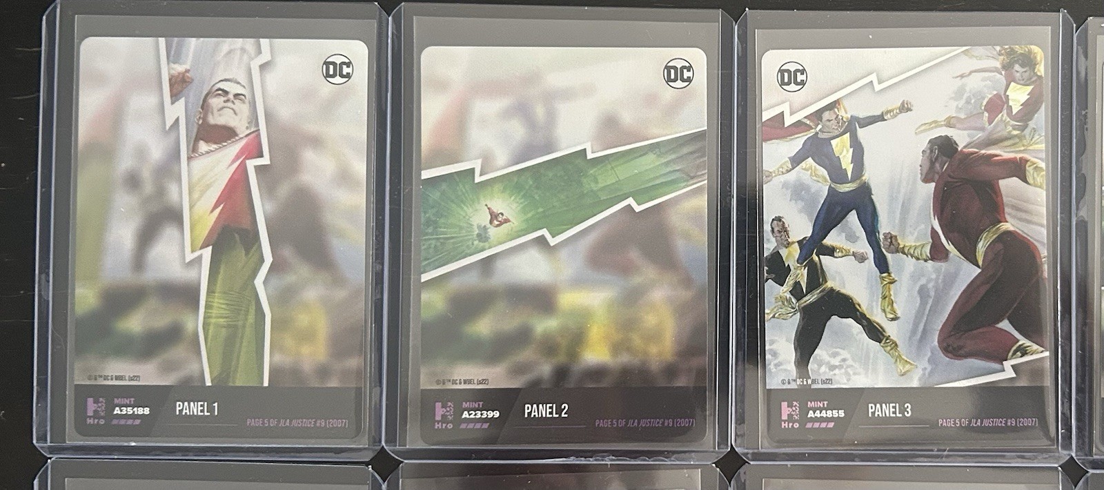 Lotto 24 carte HR0 DC Capitolo 2 Epic Holo 2022 pannelli Batman Superman solo fisico