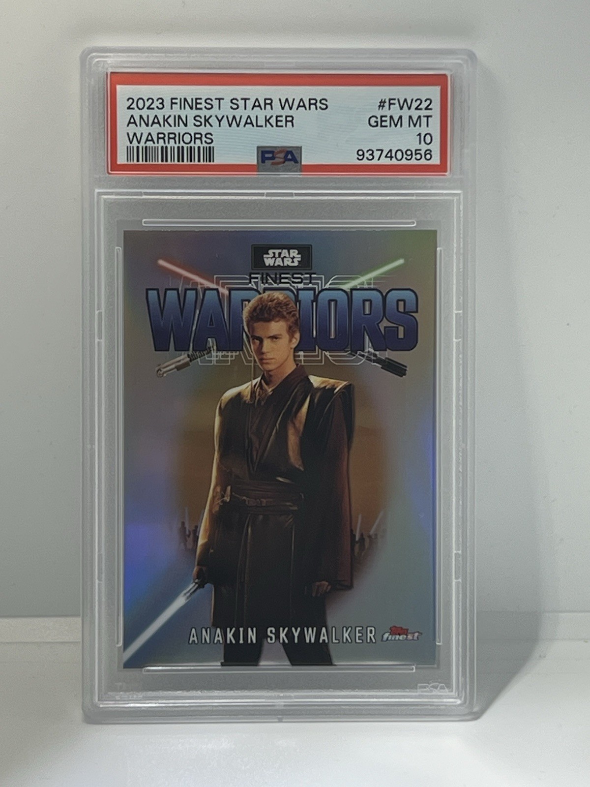 PSA 10 2023 Star Wars Finest Anakin Skywalker WARRIORS rifrattore #FW22 GEM-MT