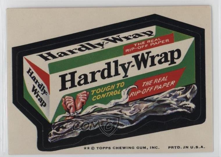 Topps Wacky Packages 1974 serie 8 difficilmente avvolgente 0u2j