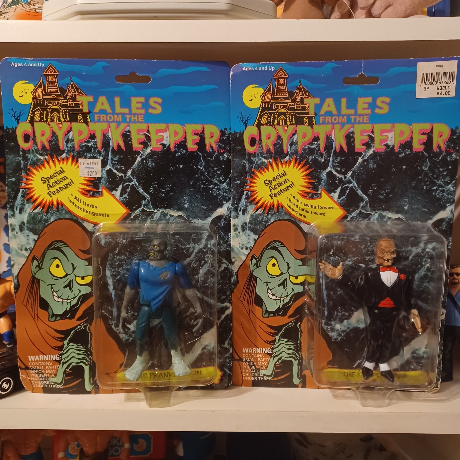 2 action figure vintage "Racconti dal Cryptkeeper" Cryptkeeper/Frankenstein