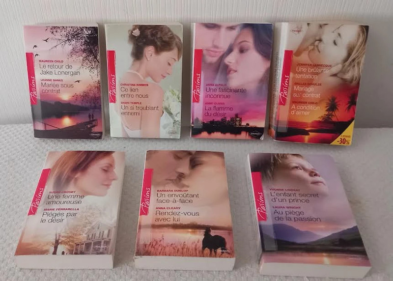 Lot de 7 romans de la série "Passions"