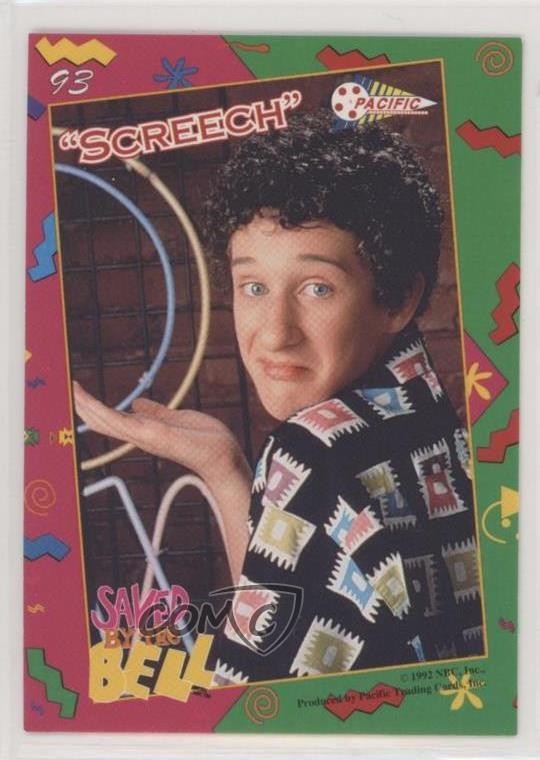 1992 Pacific Saved by the Bell Screech Powers Screech #93 0a3
