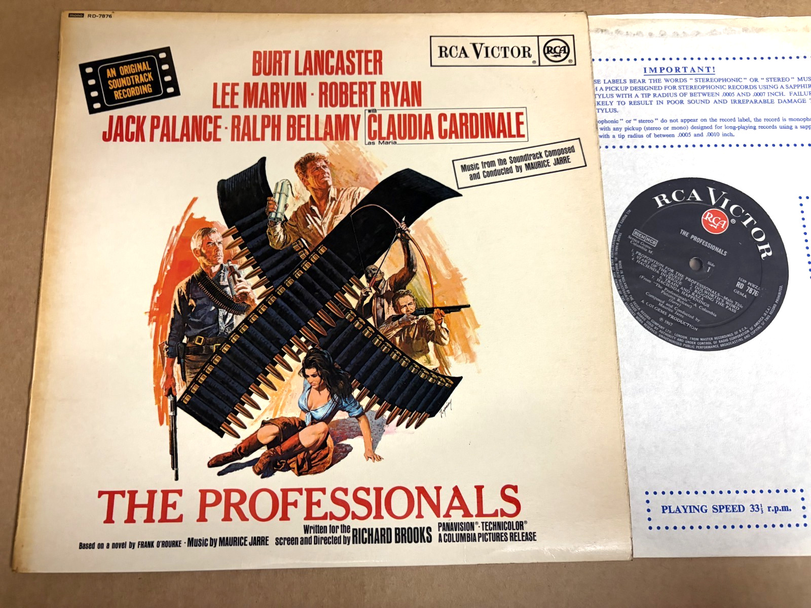 RD 7876 The Professional OST Maurice Jarre LP