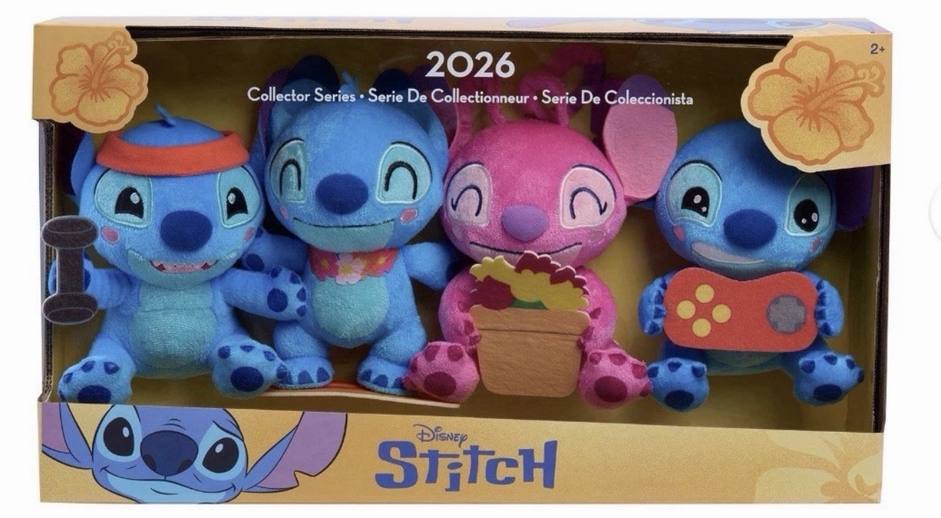 2026 Disney Collector Series Plush Set (4-Pack) Various Stitch Characters