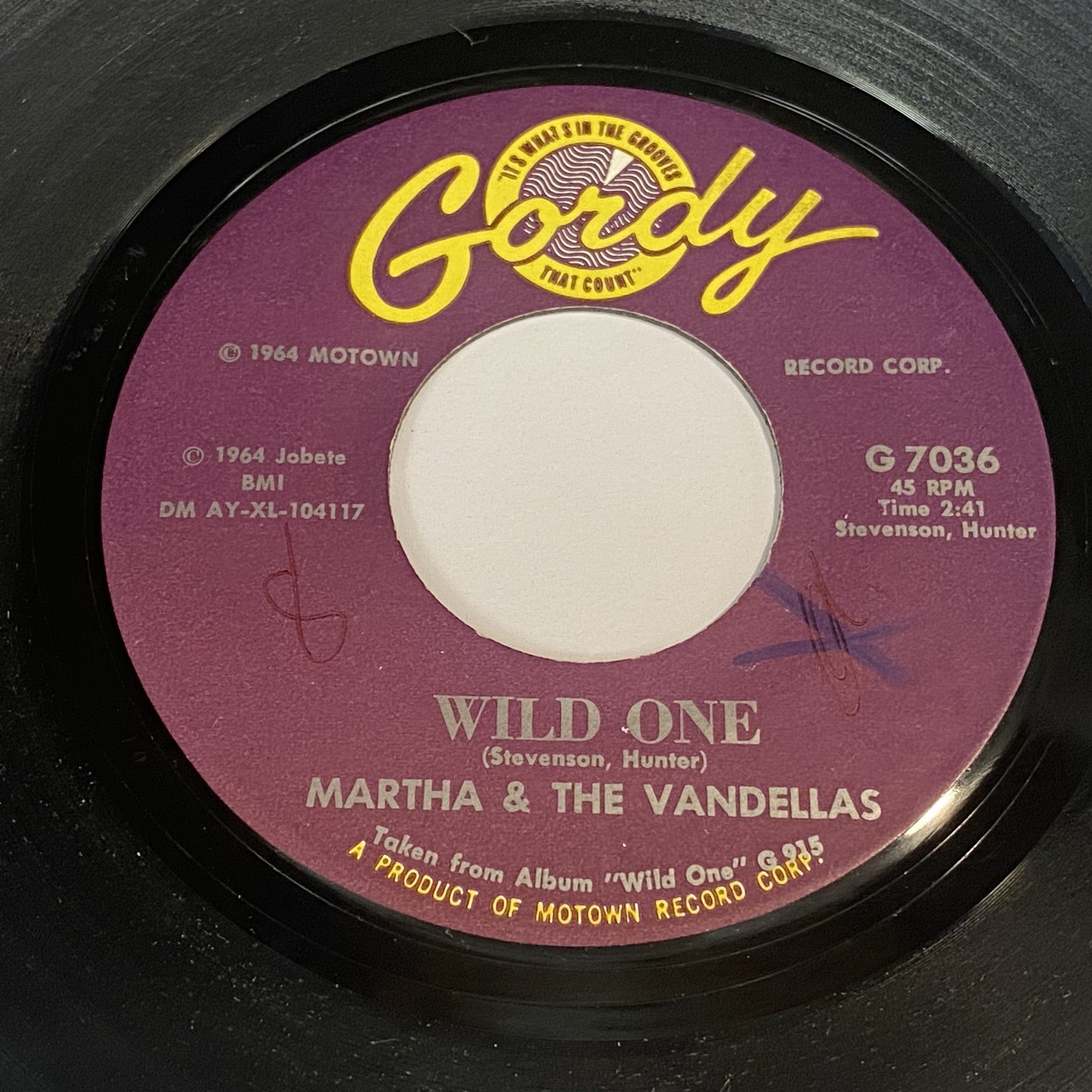 Martha & The Vandellas: Wild One / Dancing Slow 45 - Gordy - Northern Soul