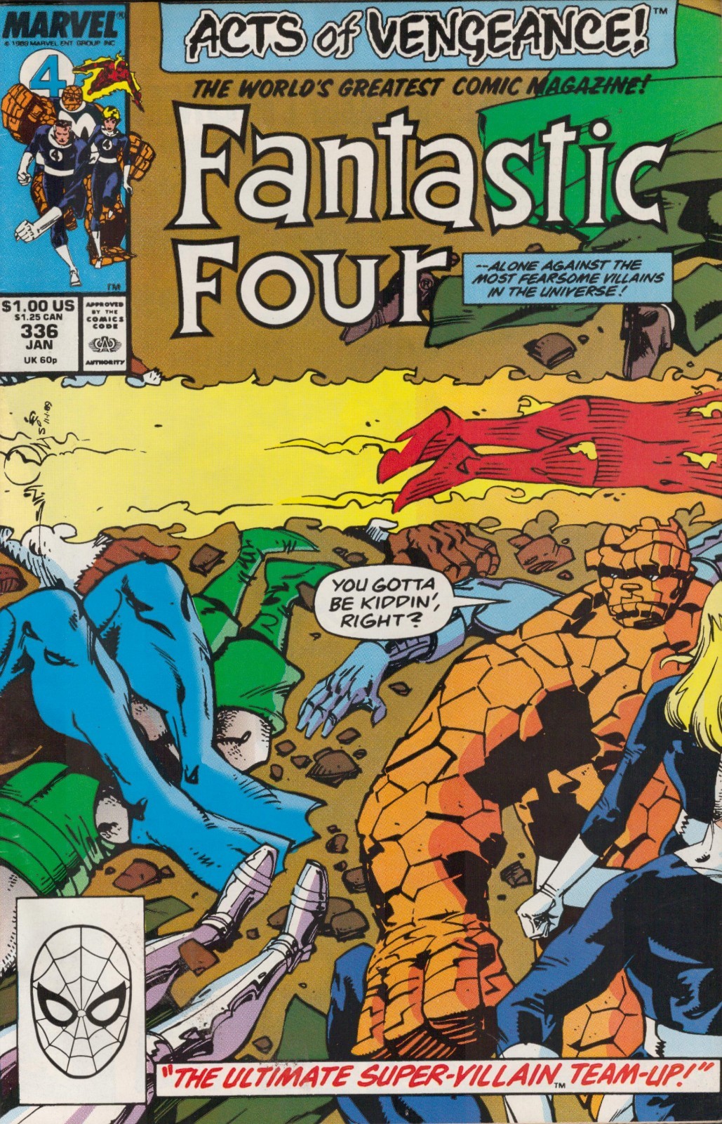 51886: MARVEL FANTASTIC FOUR #336 VG Grade