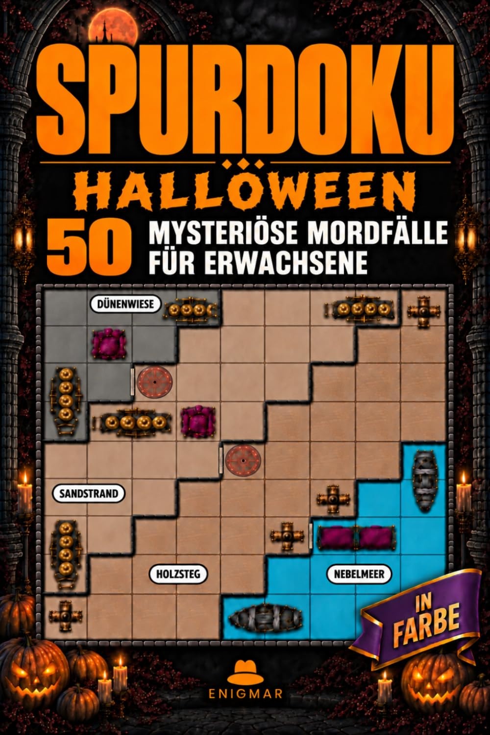 SPURDOKU Halloween 50 Misteriosi Omicidi | Enigma Logico per Adulti