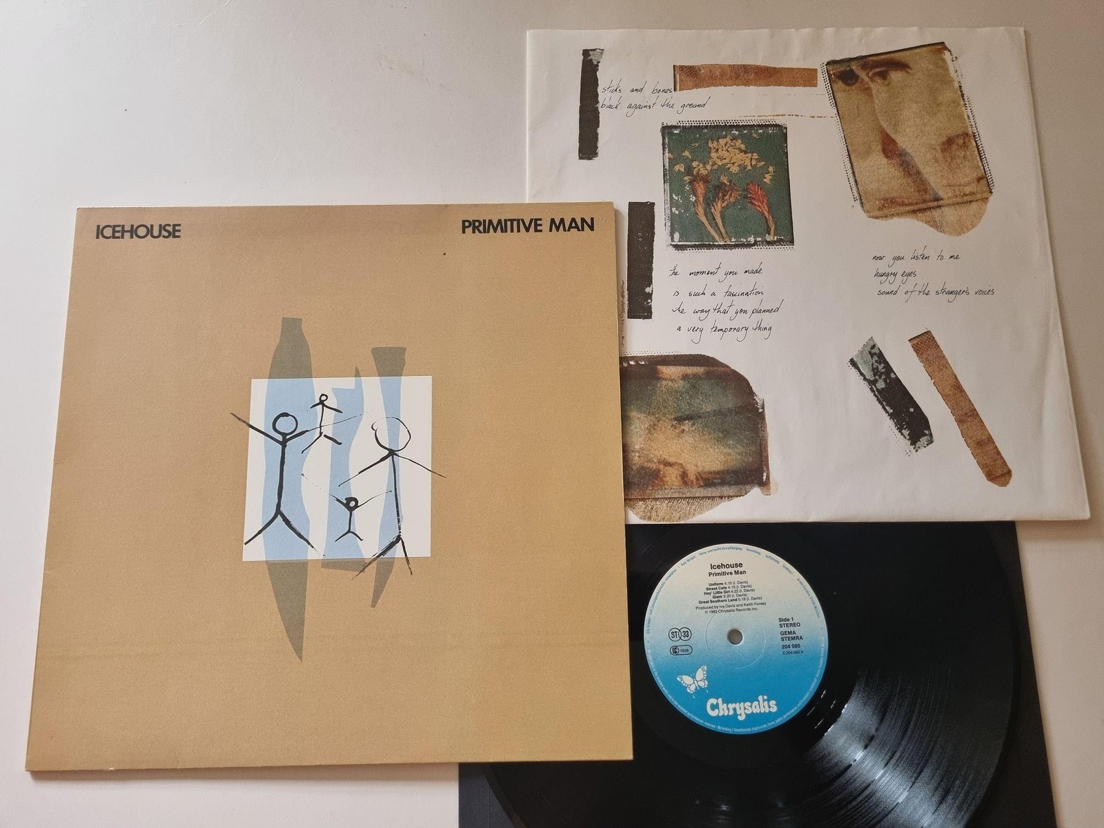 Icehouse - Primitive Man Vinyl LP Europe/ Hey Little Girl/ Street Cafe