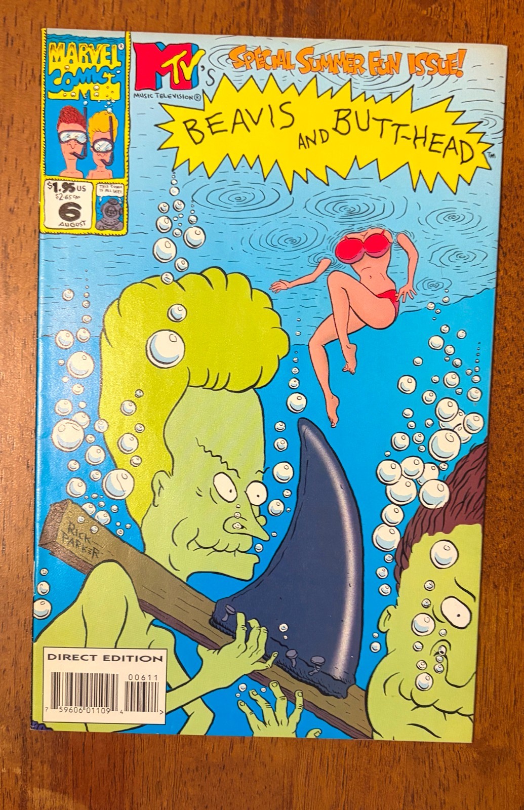BEAVIS AND BUTTHEAD #6 (Marvel Comics 1994) -- MTV -- VF