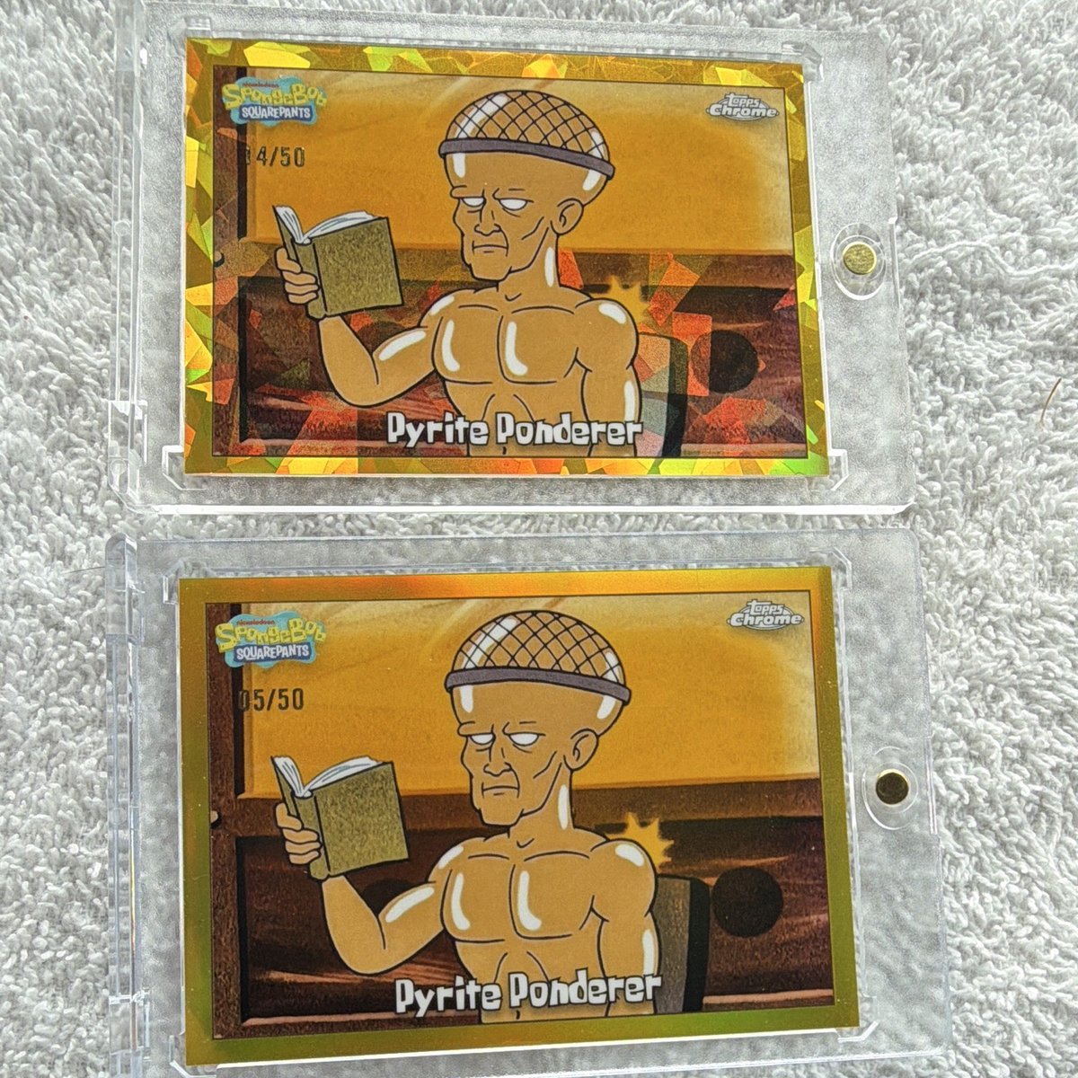 Topps Chrome SpongeBob SquarePants #139 Pyrite Ponderer/50 oro/zaffiro 
