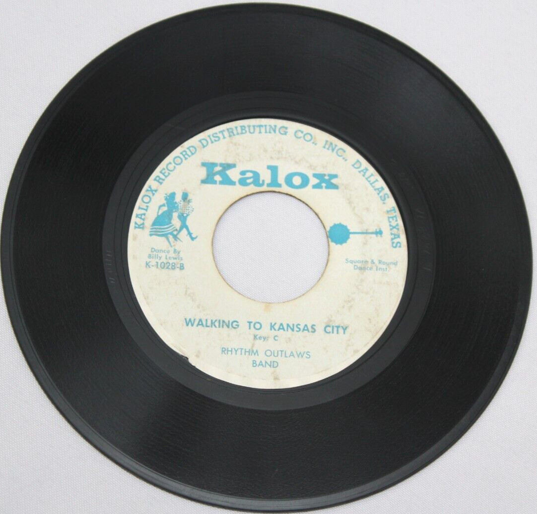 RHYTHM OUTLAWS BAND WALKING TO KANSAS CITY 45 7" RECORD KALOX (K-1028)