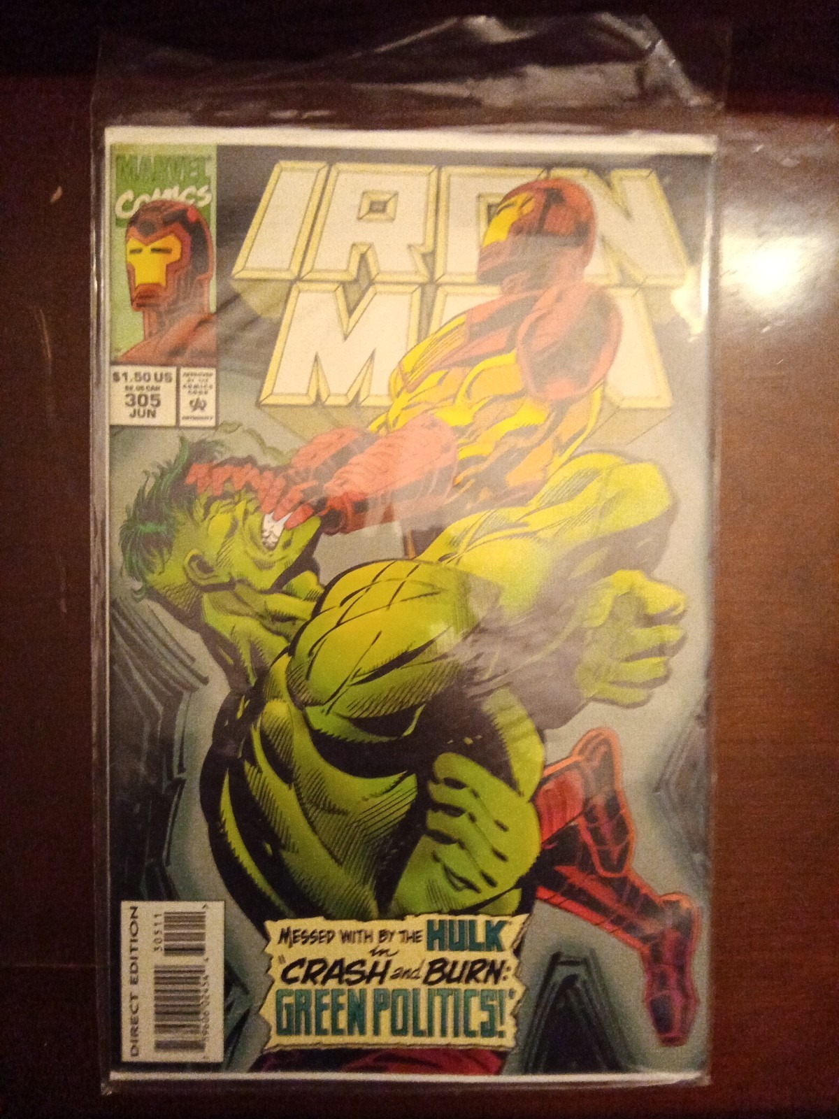 Iron Man #305 1994 prima apparizione completa dell'armatura Hulkbuster - ha bisogno di una stampa