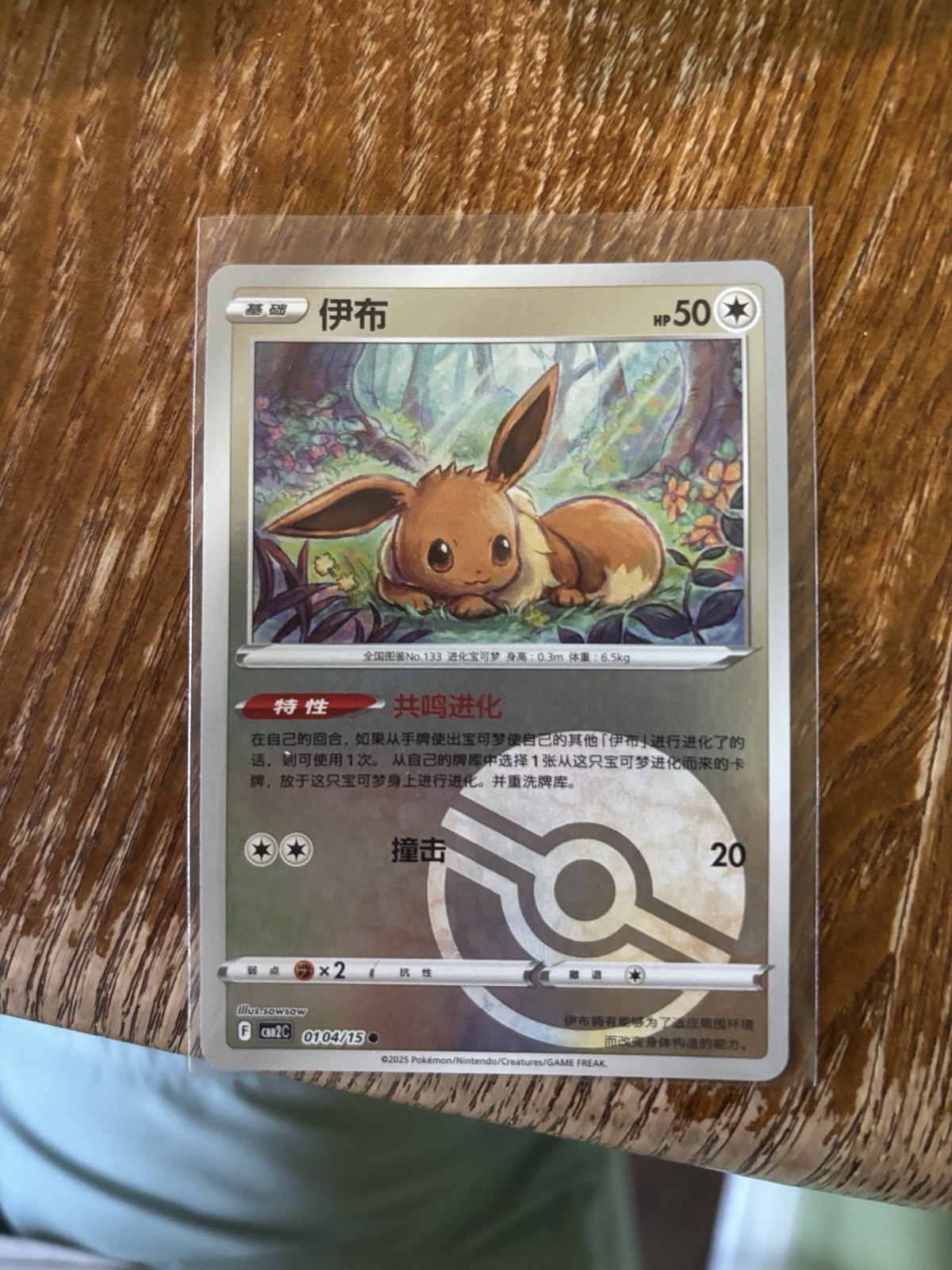 Eevee Pokeball Holo Pattern Gem Pack Vol 2 0104/15