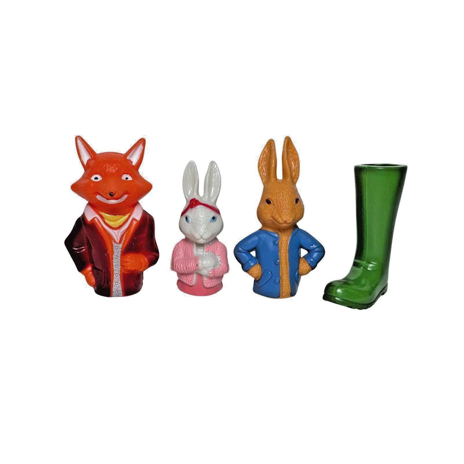 Pacchetto giocattolo Peter Rabbit Finger Puppet Figure Mr Tod Lily Bobtail Wellington Boot
