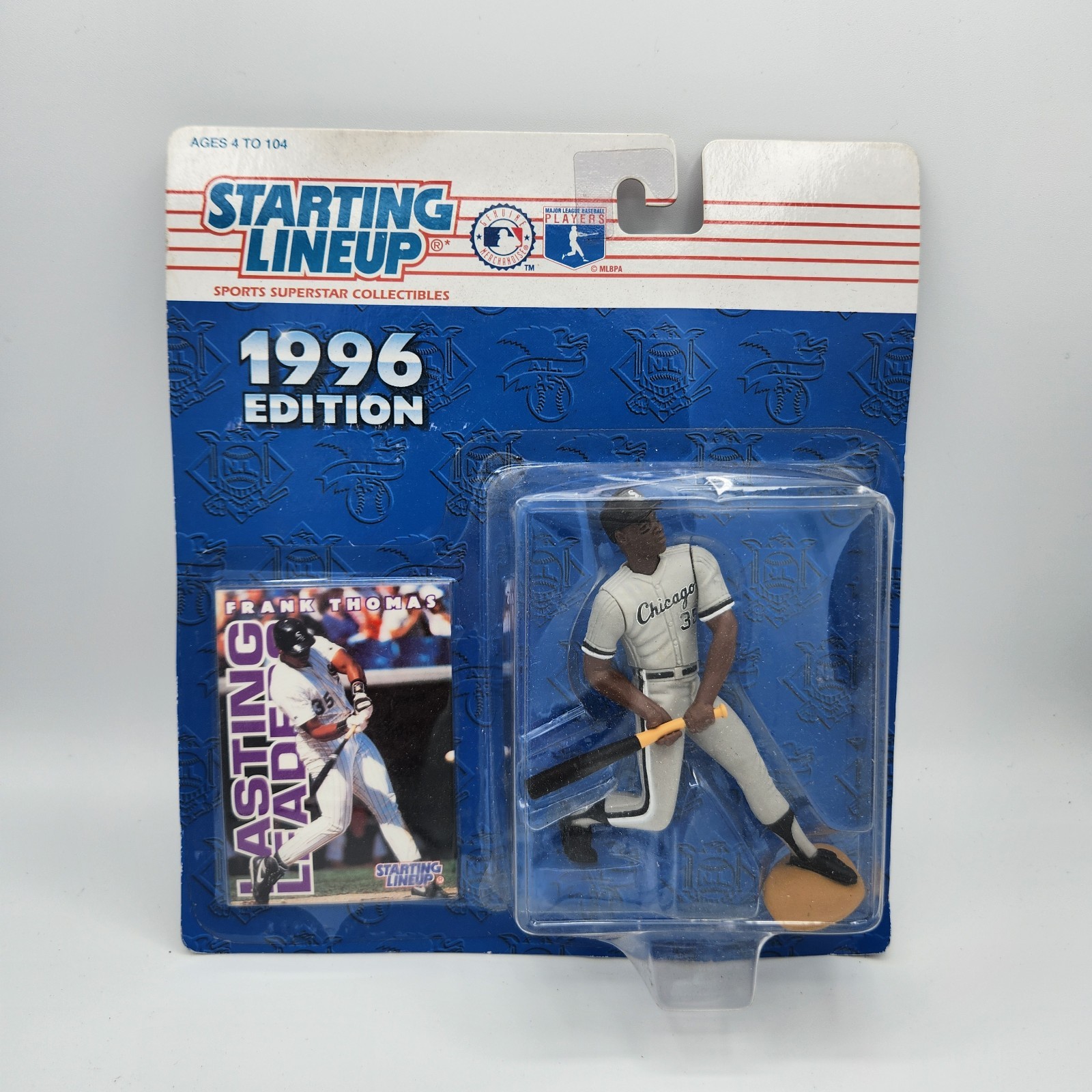 1996 FRANK THOMAS Chicago White Sox Kenner Starting Lineup SLU MLB figurina e carta