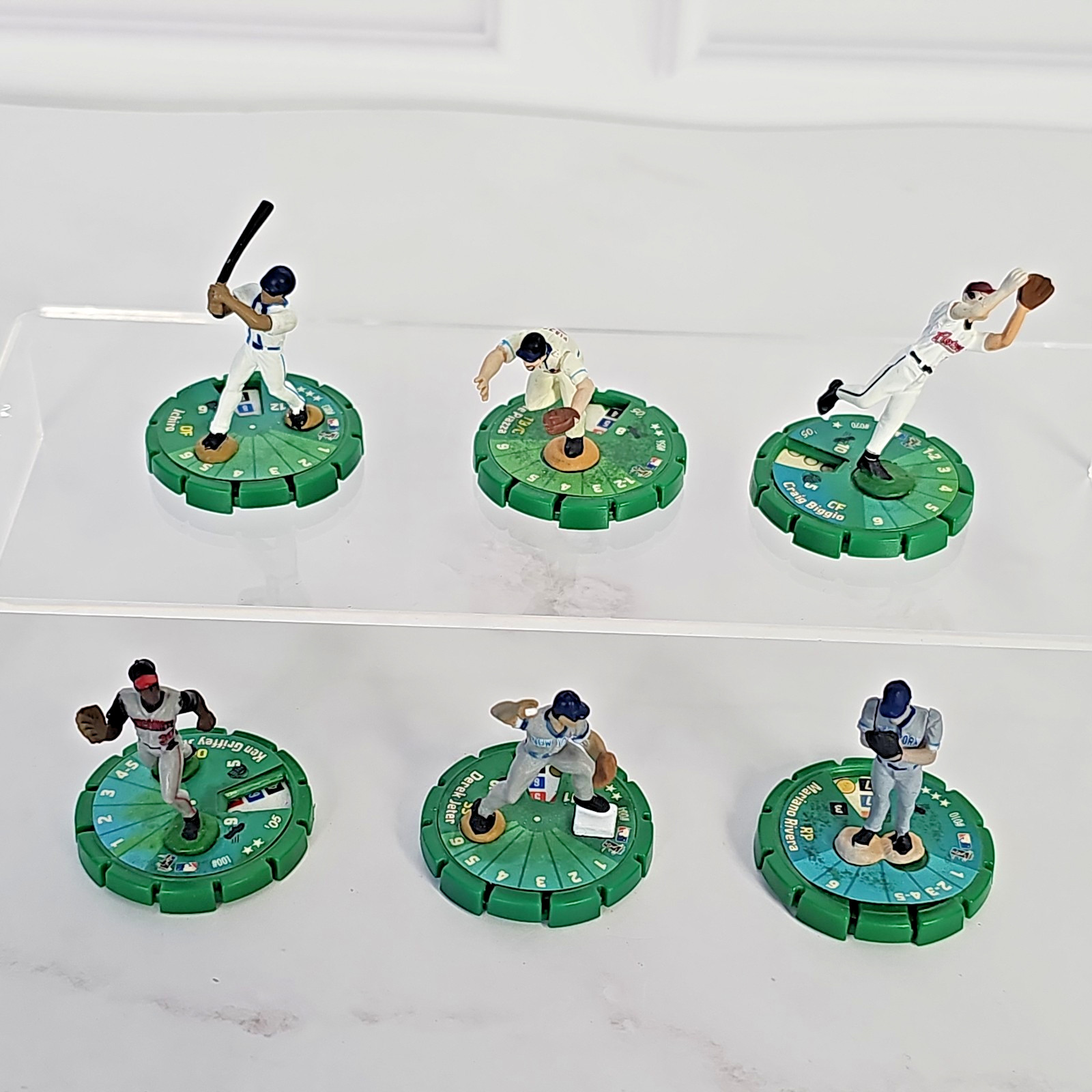 Topps Sportsclix MLB Green Set of 6 JETER, GRIFFEY JR, RIVERA, PIAZZA, ICHIRO