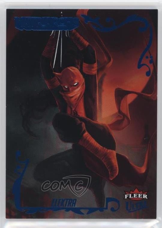 2024 Fleer Ultra Matriarchs of Marvel Blue Foil Elektra #35 b7b