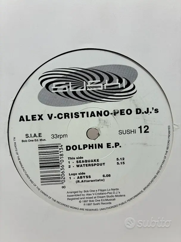 Alex V. Cristiano Peo DJ's - Dolphin E.P. 1997