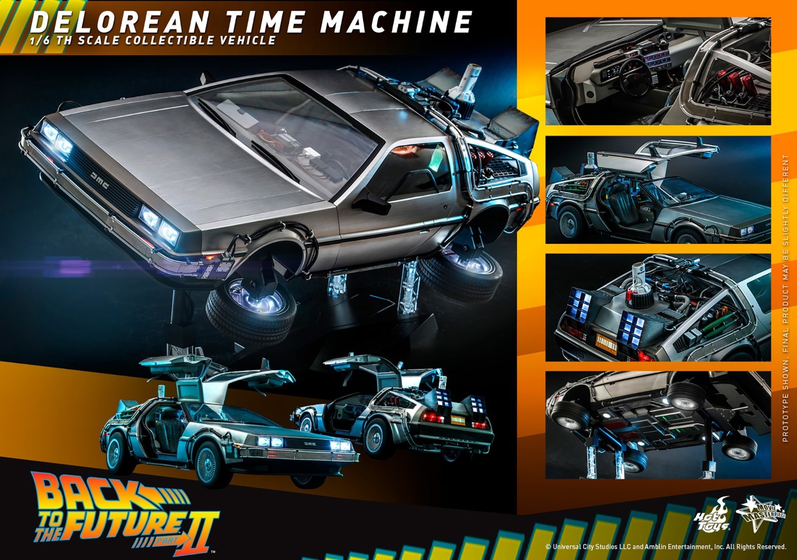 HOT TOYS MMS260 1:6 Scale - BACK TO THE FUTURE - DELOREAN - TIME MACHINE