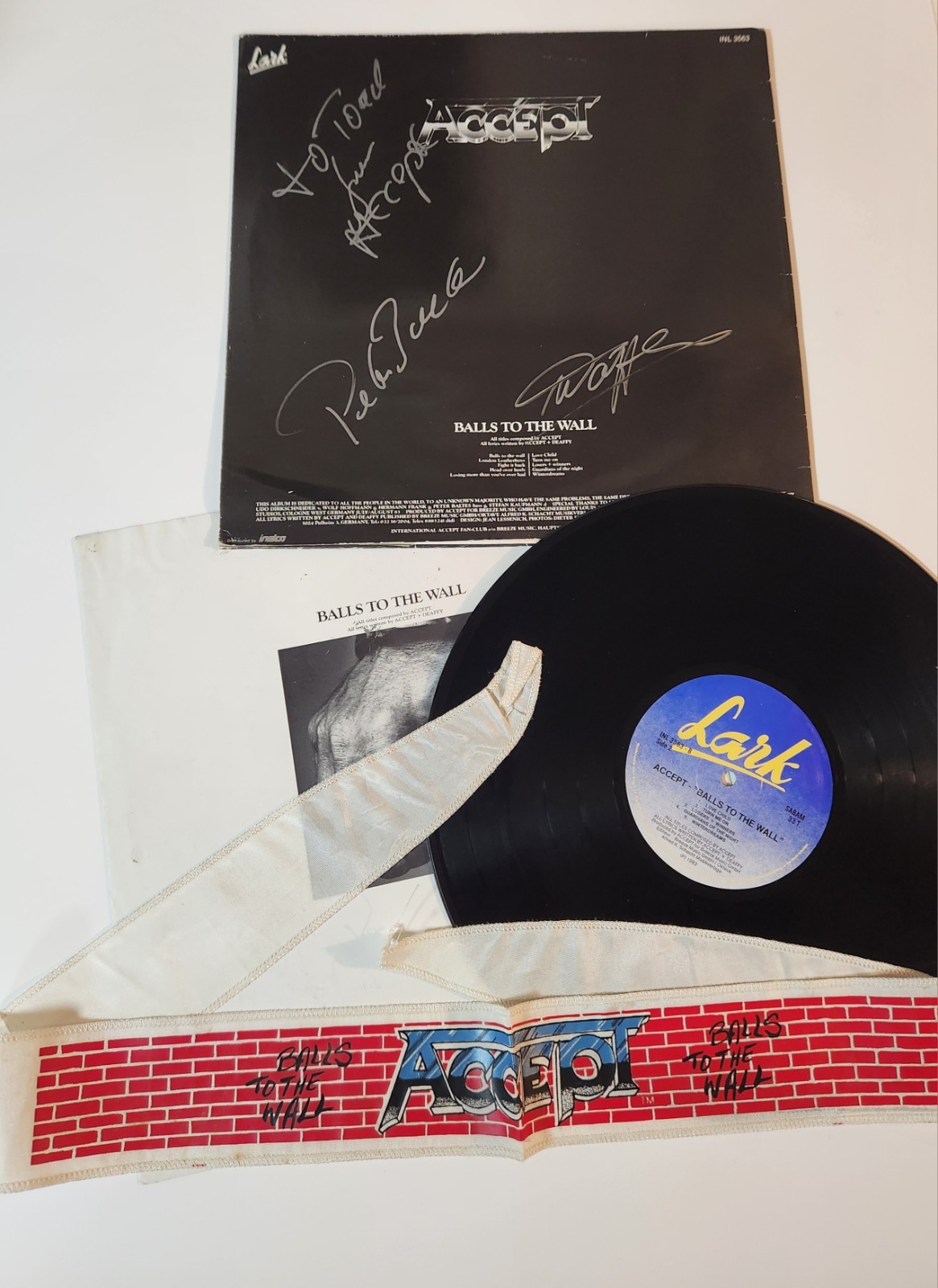 Accept-Balls To The Wall-Signed 12"-Autographed w/Headband