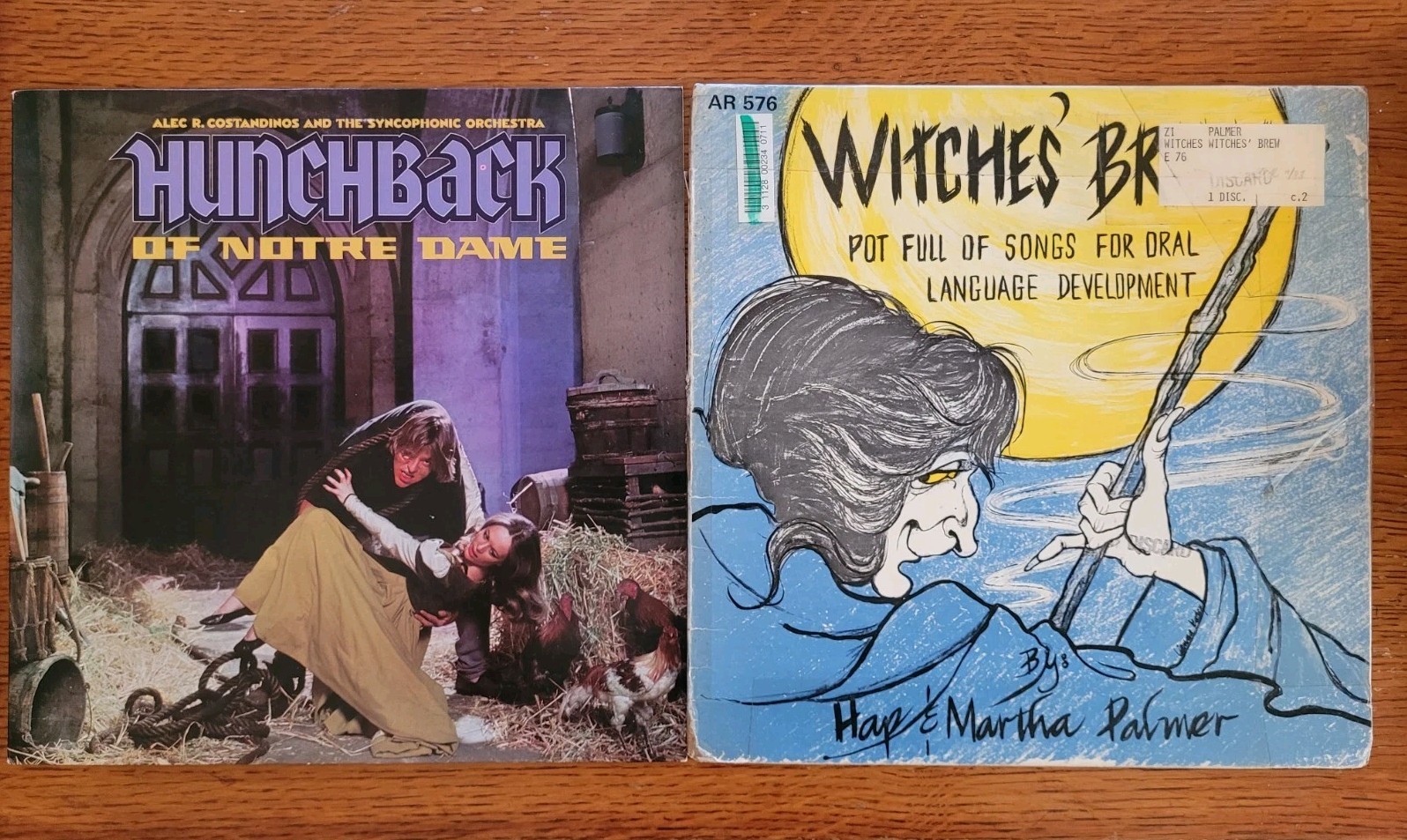 Witches Brew & The Hunchback Of Notre Dame PROMO 2 Halloween LP Lot Costandinos