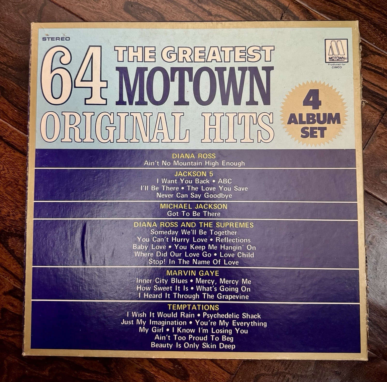 Motown-64 The Greatest Motown Original Hits 4x 12”LP Box Set Stereo NM- Vinyl