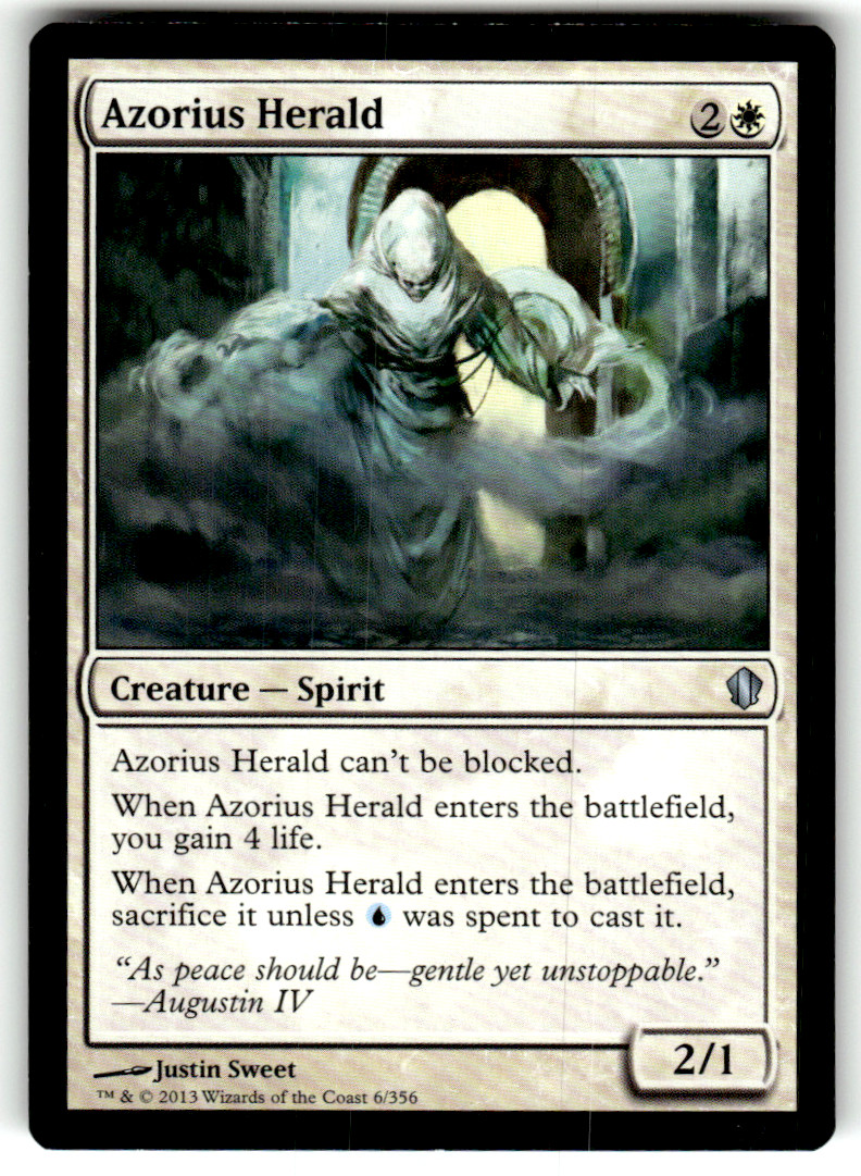 Azorius Herald Commander 2013 6 U Magic: The Gathering quasi nuovo