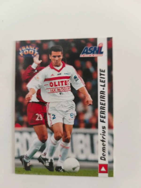 Carte football collection Demetrius Ferreira ASNL Nancy Lorraine club football nancéien foot D1