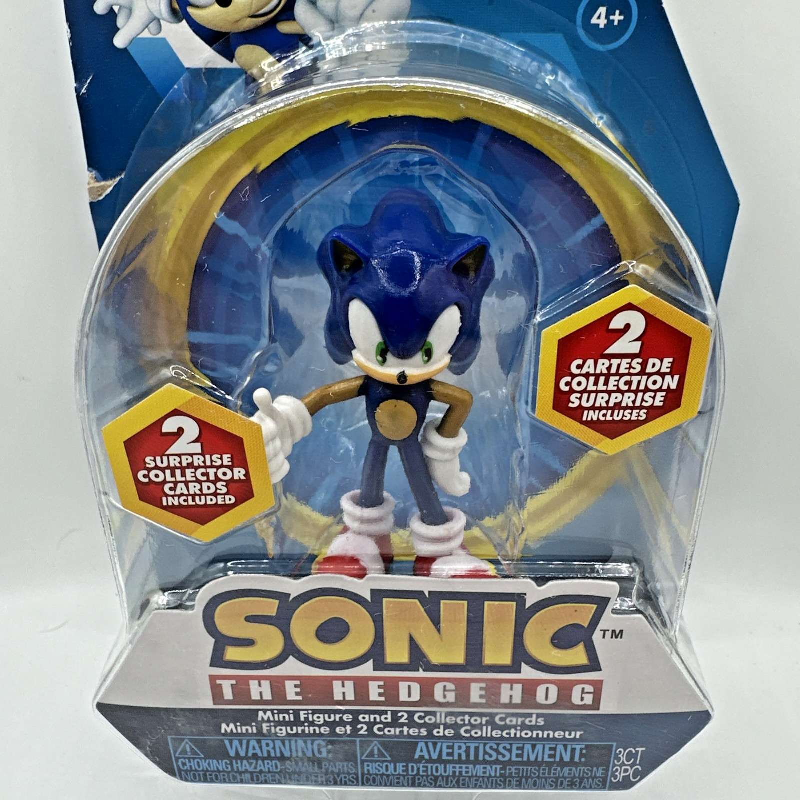 Minifigure Sonic the Hedgehog con 2 carte da collezione nuove sigillate Jakks
