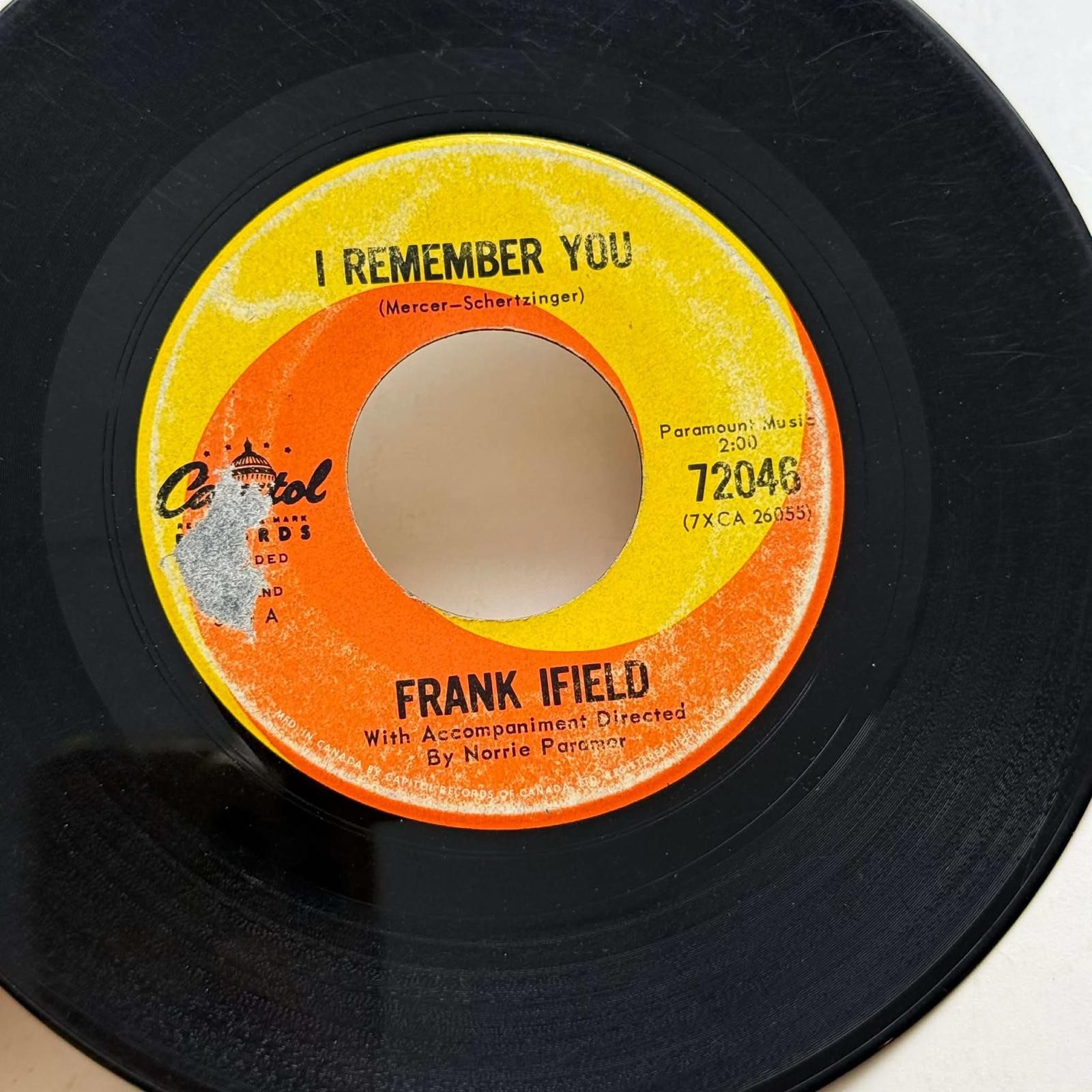 Frank Ifield - I Listen to my Heart/I Remember You 45rpm VG+ R30