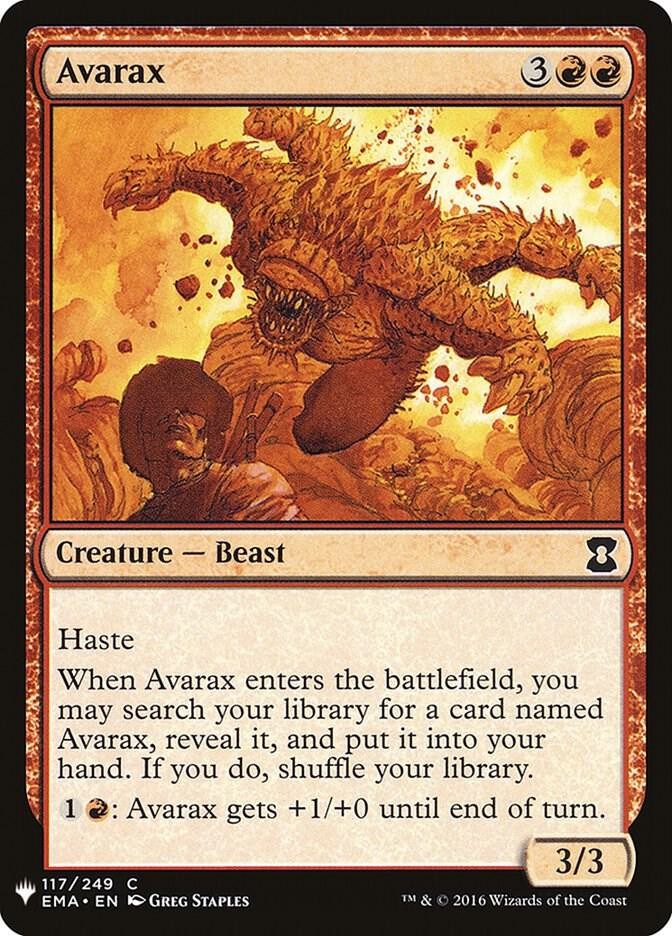 Avarax 117 The List Ristampe Magic: The Gathering