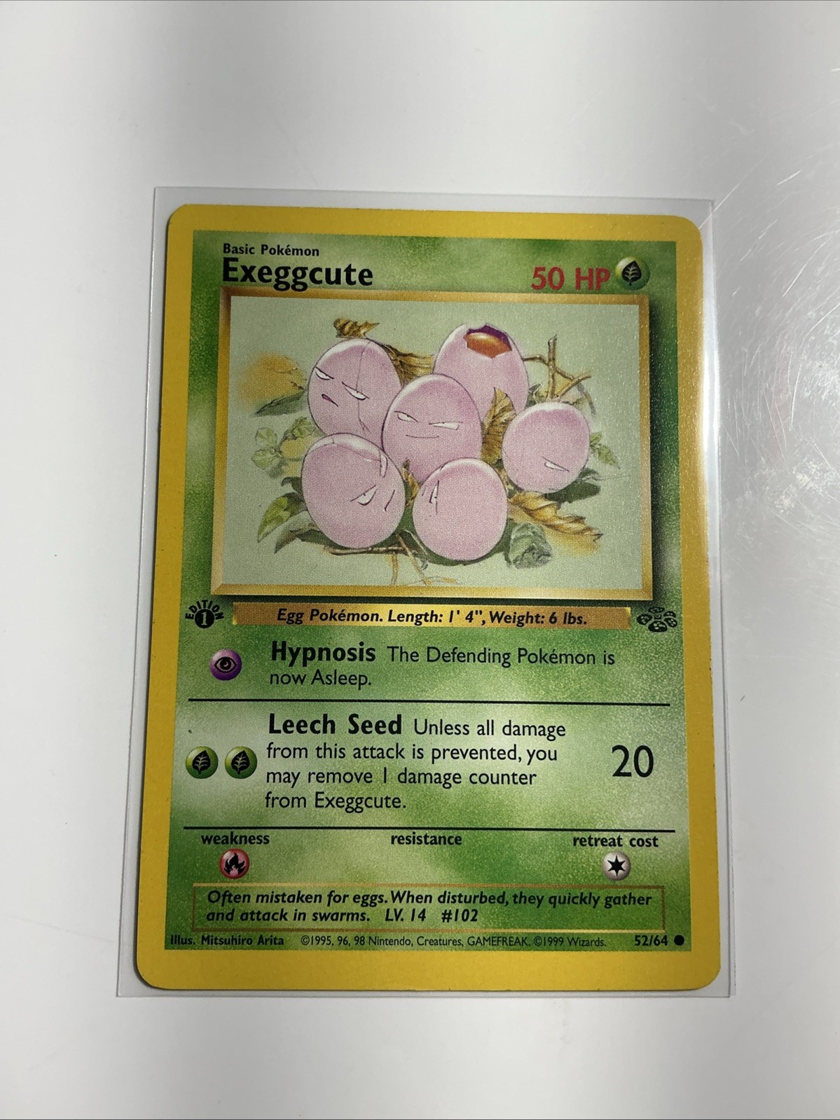 Exeggcute 52/64 Jungle Regular 1st Edition Pokémon Card TCG