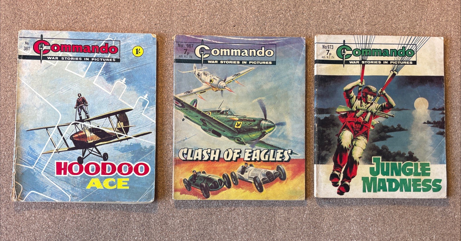 Commando X3 1969-75 #381, 967 & 973 Fair to Good
