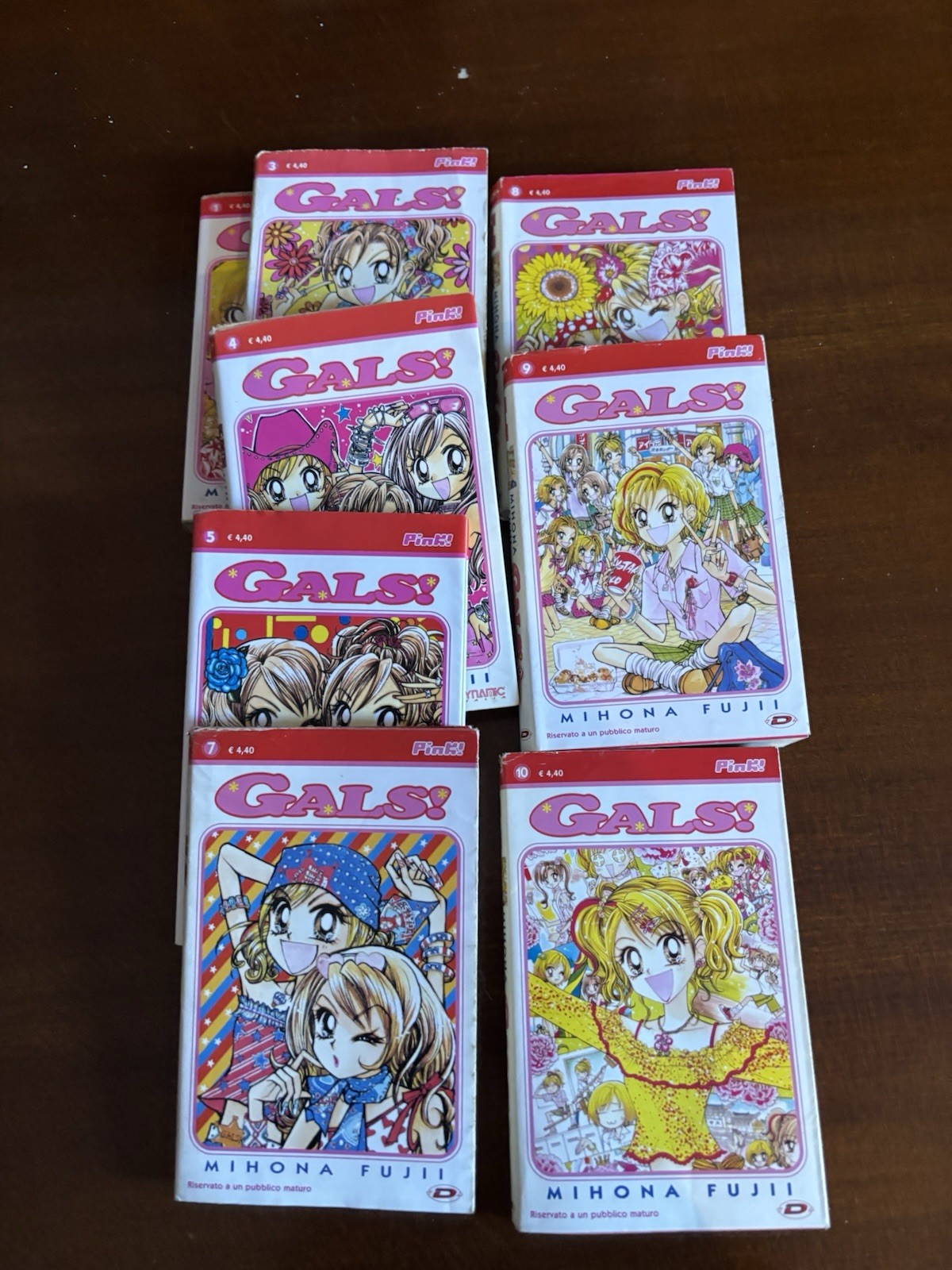 Lotto Manga GALS! Mihona Fujii Vol. 1-3-4-5-7-8-9-10 Pink Dynamic Italia
