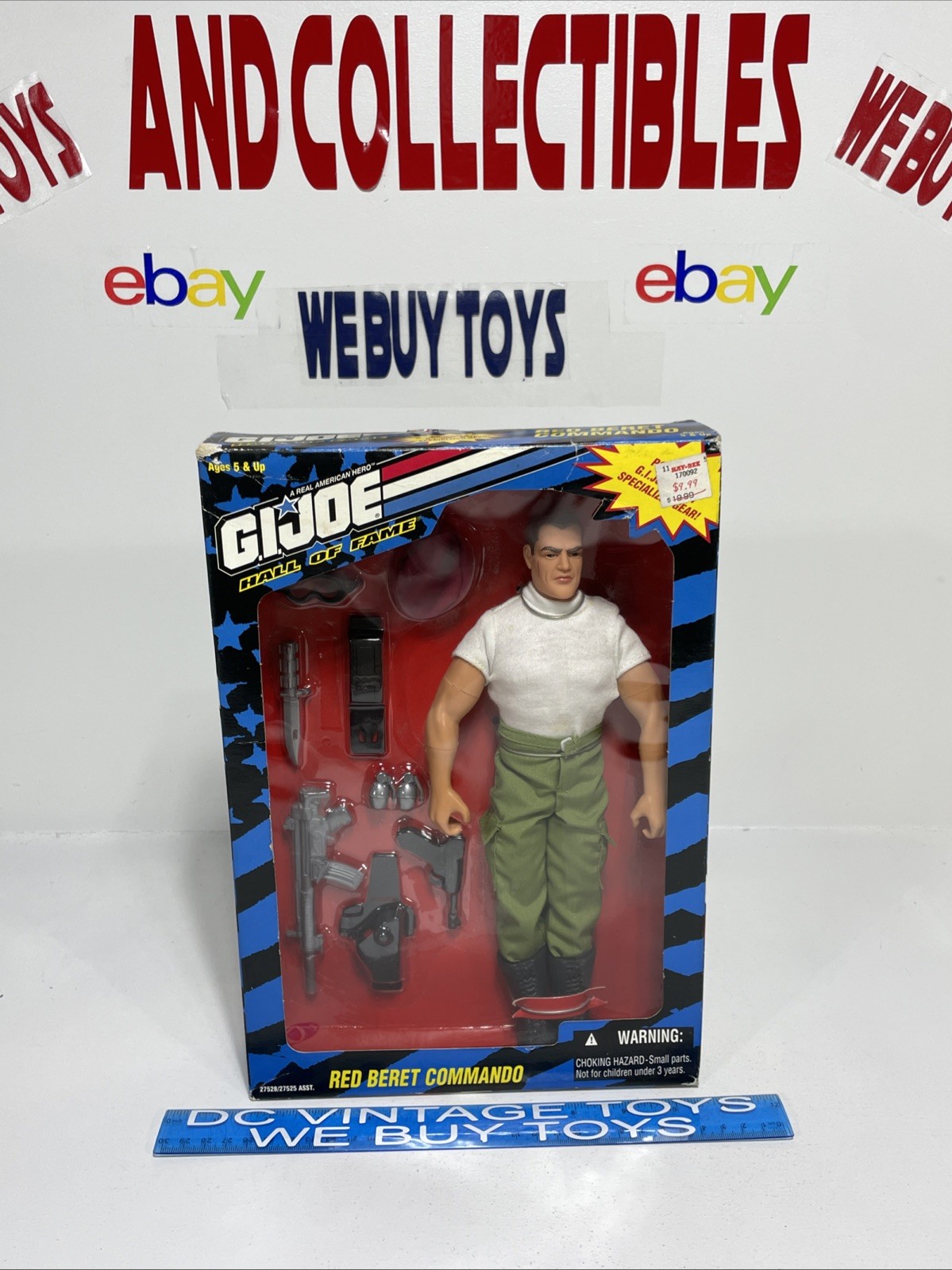 NUOVO IN SCATOLA HALL OF FAME 1995 GI JOE RED BERET COMMANDO ACTION FIGURE HASBRO 1