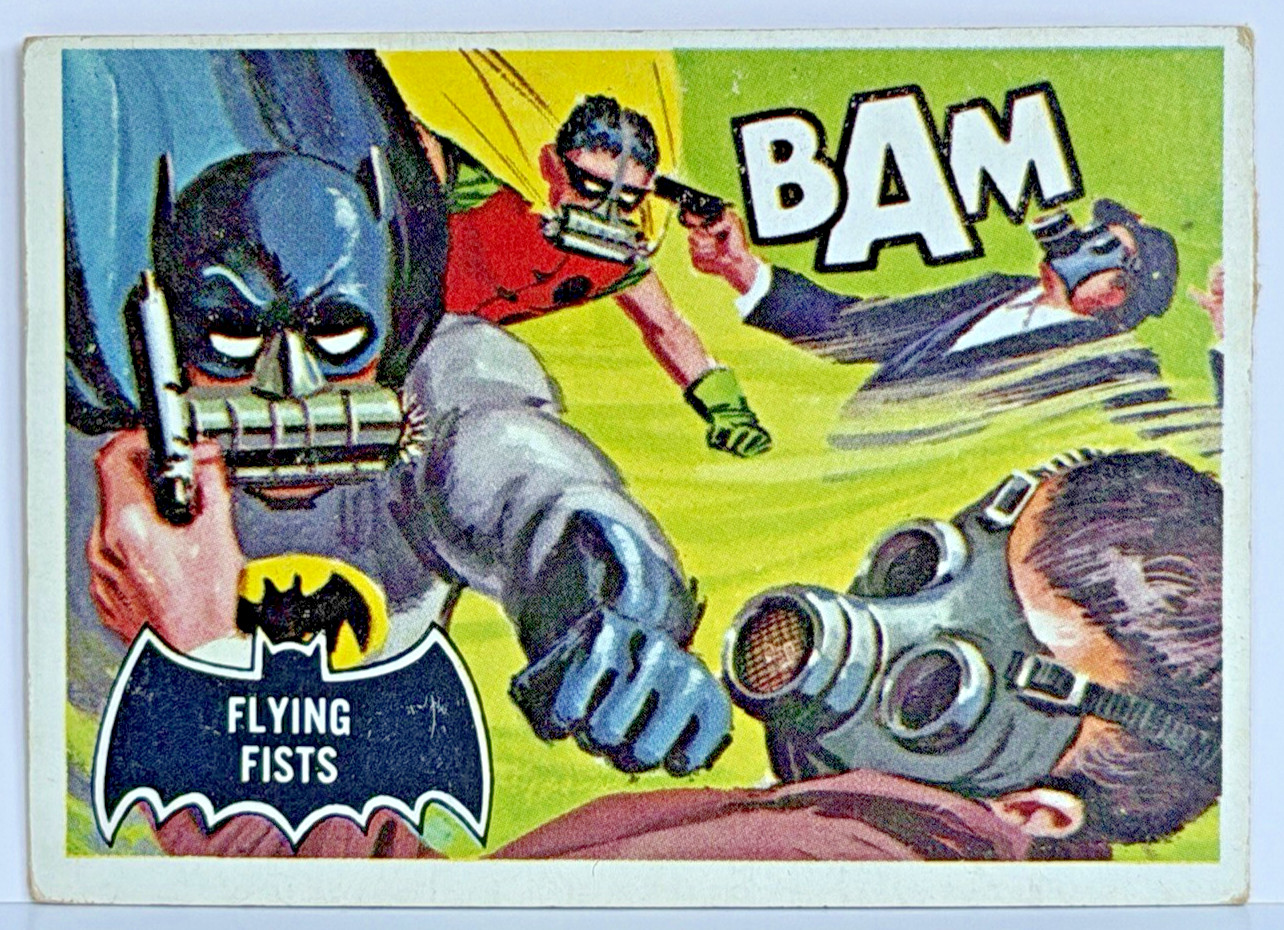 1966 Topps Batman Black Bat #44 pugni volanti carta da collezione vintage
