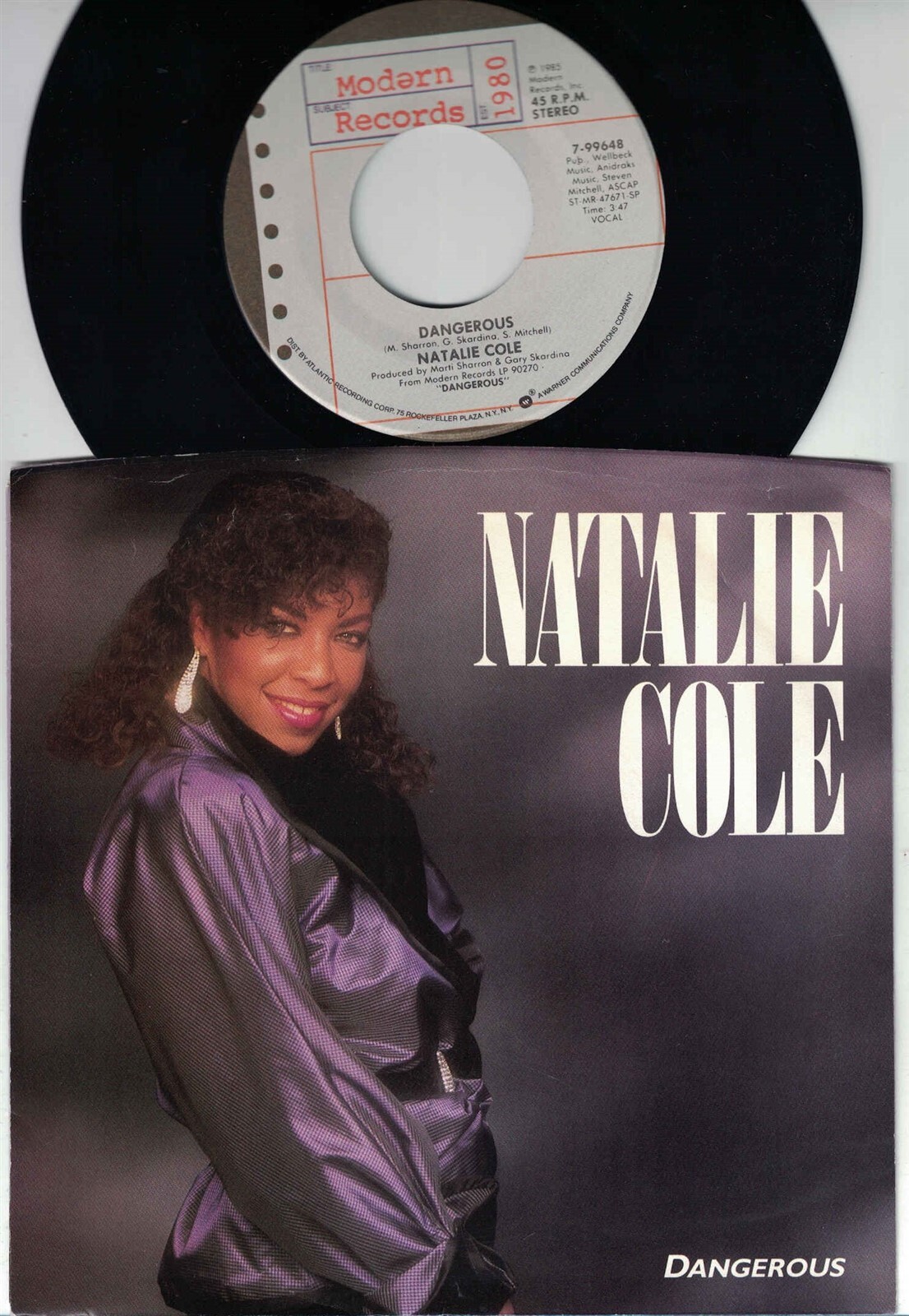 Natalie Cole 45 & PS - Dangerous / Love Is On The Way VG++ D2