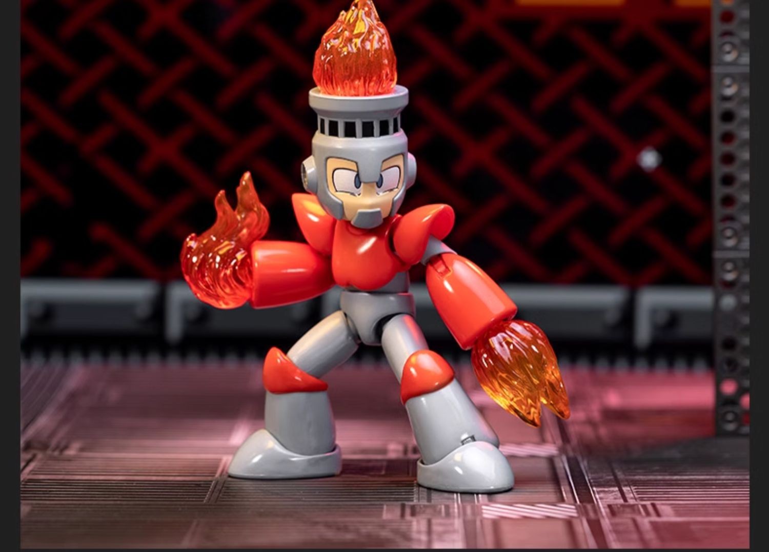 Jada Toys Mega Man Fire Man Modellino Articolato Scala 1/12