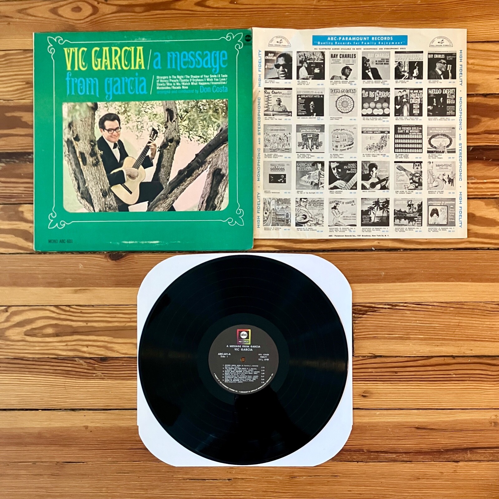 Vic Garcia: A Message From Garcia LP Vinyl US Mono 1967 ABC Records VG+/VG+
