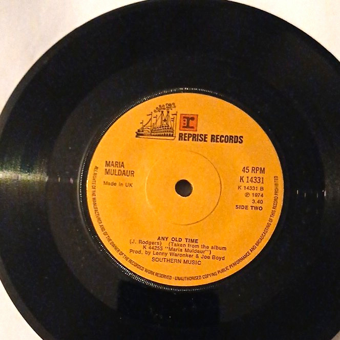 Maria Muldaur Midnight at the Oasis 7" Vinyl Single 45RPM Reprise K 14331 1974
