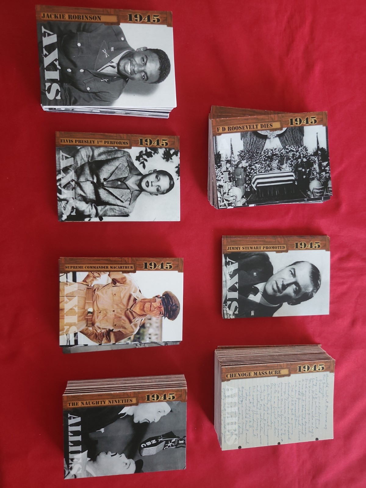 Fine Guerra 1945 Set Base Completo Carte Tutto Bordo Marrone
