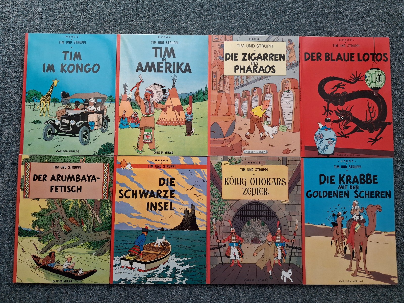 Hergé: Tim e Struppi - Carlsen-Verlag - selezione - buone o ottime condizioni