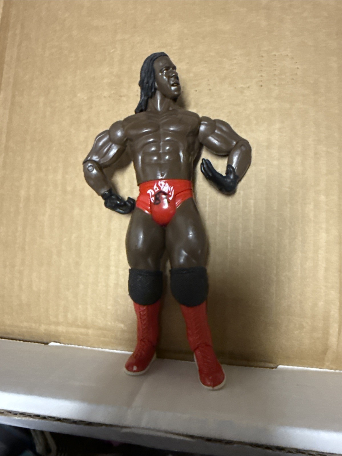 WWE Booker T Wrestling Action Figure Ruthless Aggression Red JAKKS Pacific 2003