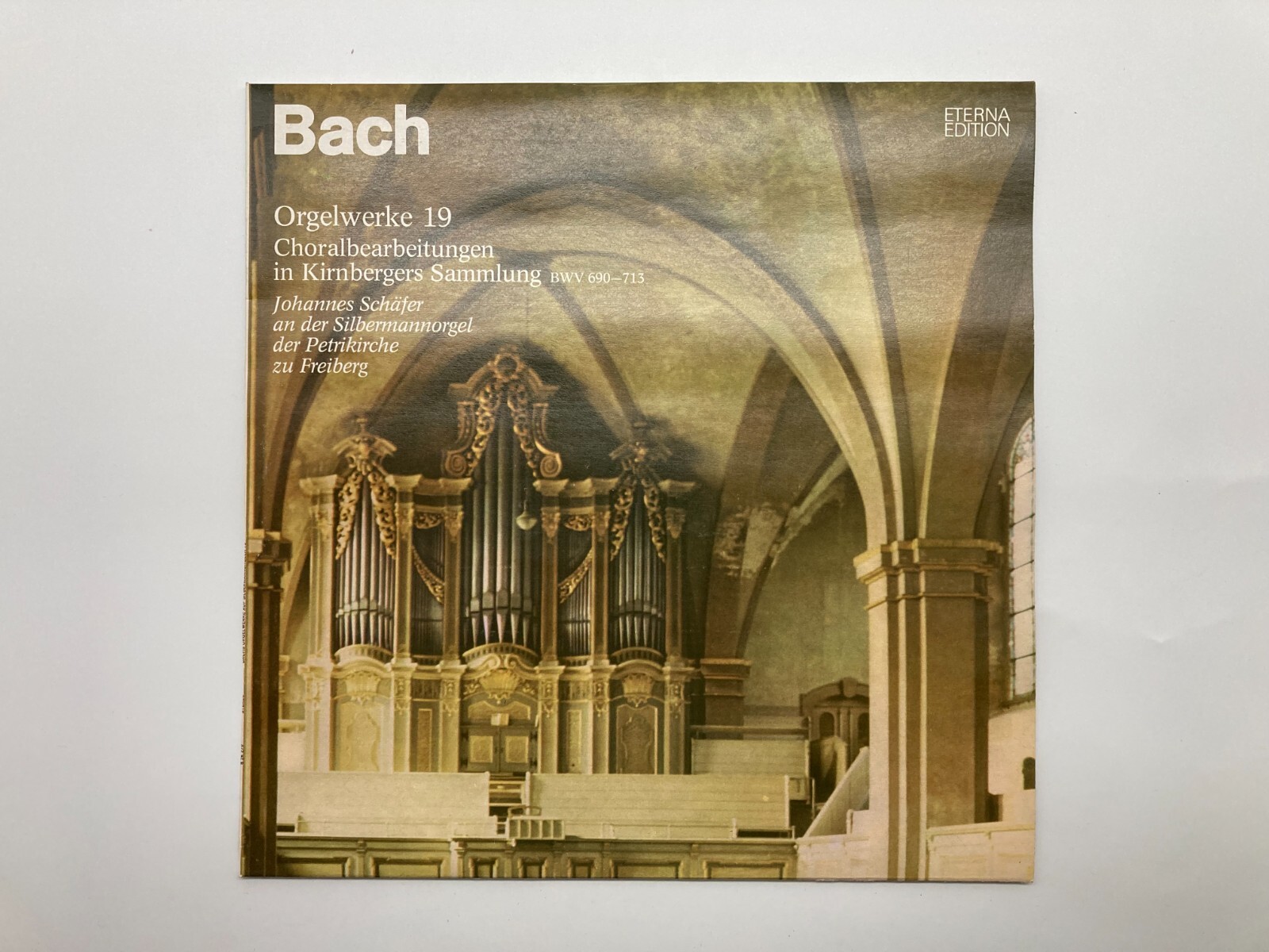 Johann Sebastian Bach Orgelwerke 19 Eterna Vinyle LP Orgue Johannes Schäfer 1972