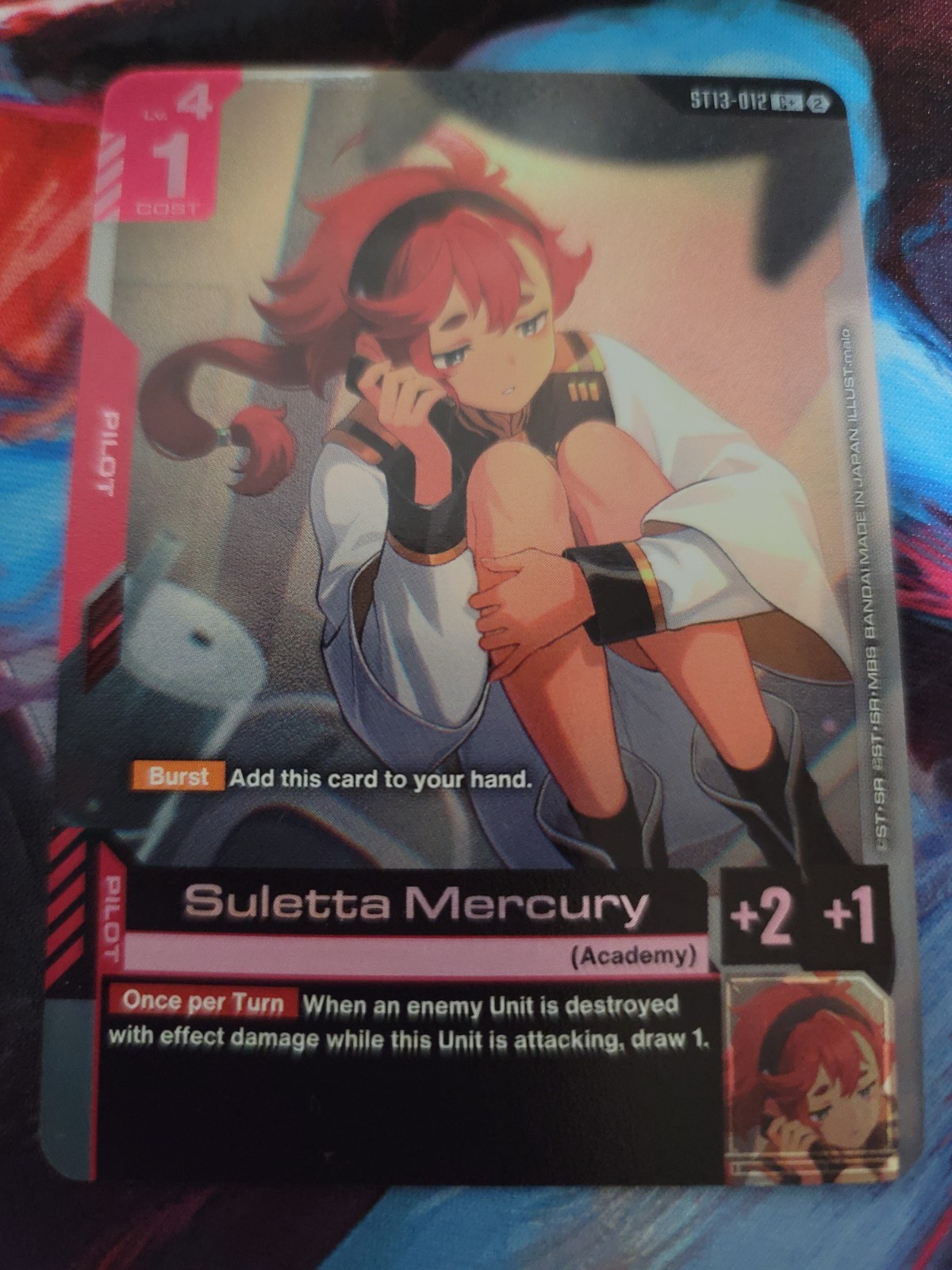 Suletta Mercury ST13-012 C+ Gundam gioco di carte quasi nuovo