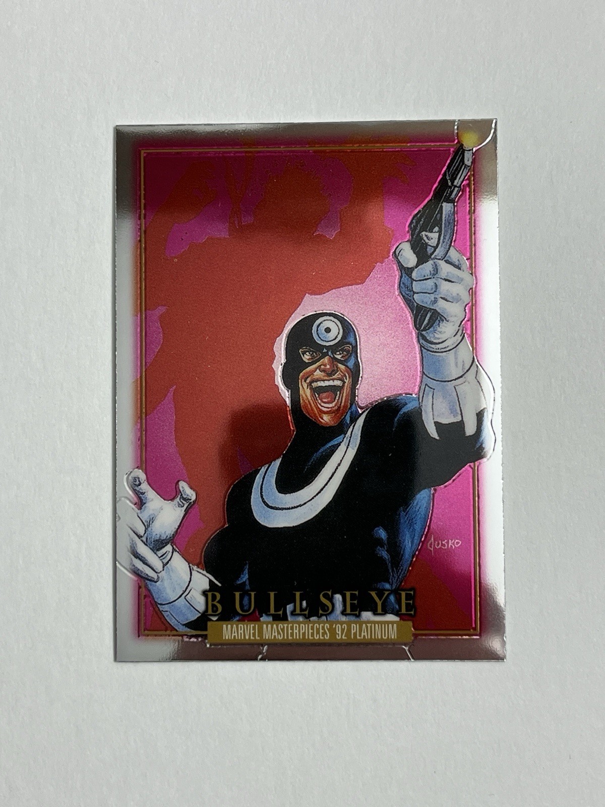 1992 Marvel Masterpieces Platinum Base Bullseye #19