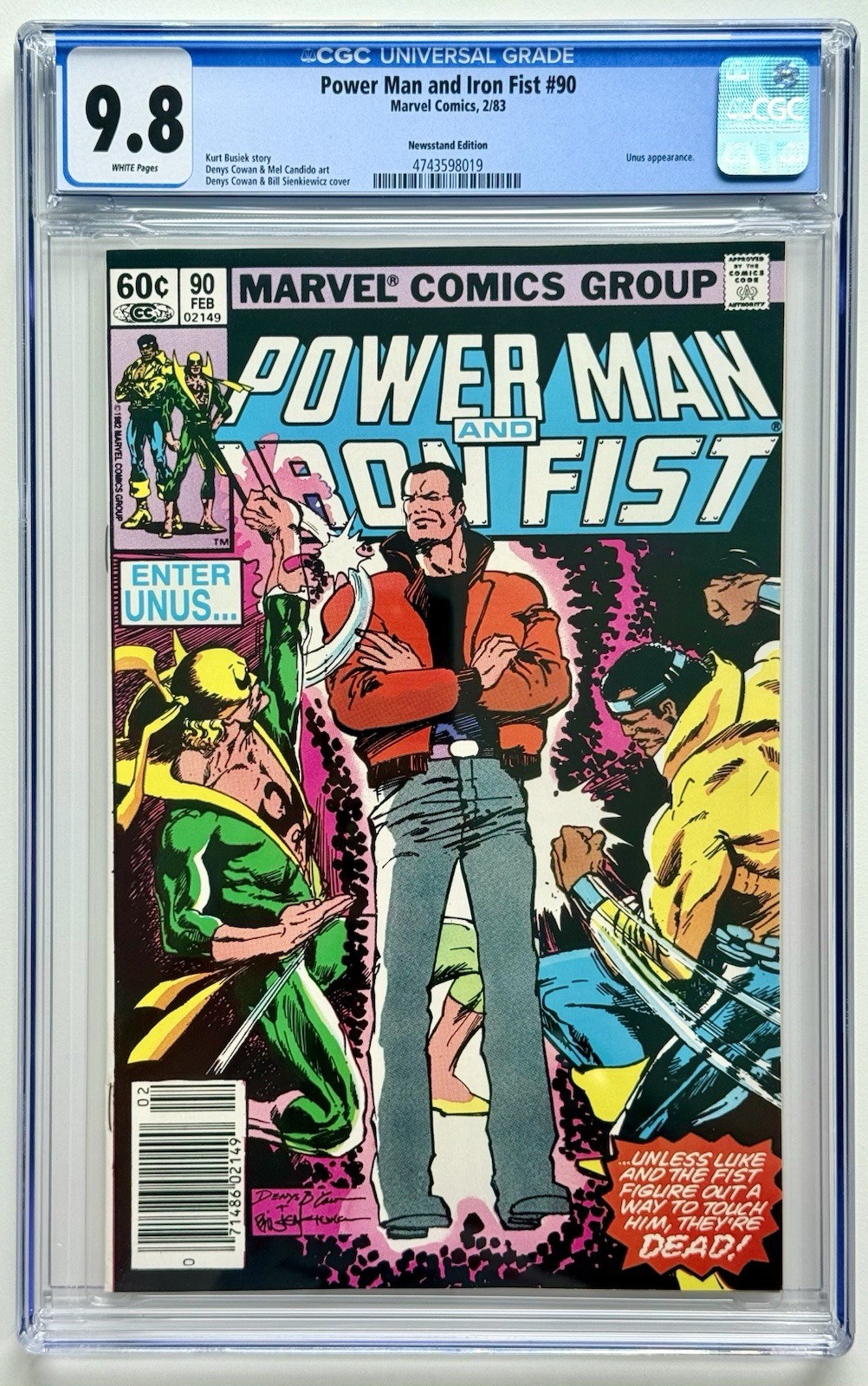 POWER MAN AND IRON FIST 90 ◉ CGC 9.8 * EDICOLA SCARSA * 1983 * CUSTODIA NUOVA 👀